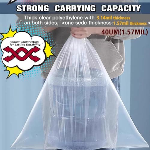 4 PCS Extra Large Clear Plastic Storage Bags - 100 ×140cm Clear Large Plastic Bags for Clothes, Furniture, Luggage, Suitcase, Quilts, Chair, Bike - Waterproof Big Plush Storage Bag - Suitcase Cover — view 2