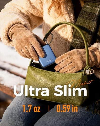 OCOOPA Hand Warmers Rechargeable 2 Pack, 7Hrs*2 Long Heat, 0.6" Ultra Slim Fits Pocket Gloves, 3 Heat Levels, UL Certified Electric Handwarmer, Gifts for Christmas,Winter Essential,UT5 Nano — view 2