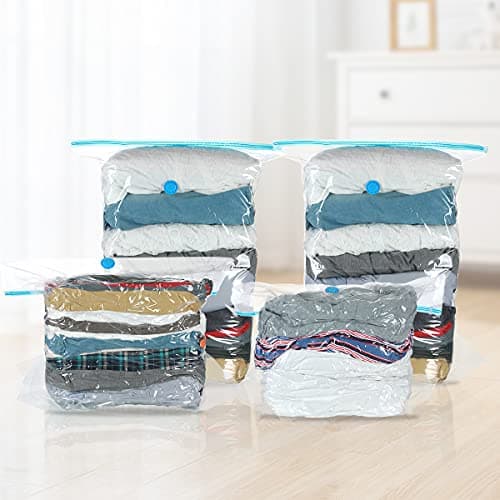 CrazyLynX Cube Vacuum Storage Bags (Jumbo 4 Pack) 100x80x38cm Reusable Space Saver Bags, Double Zip Seal for Duvets, Clothes, Blankets for Travel and Home — view 6