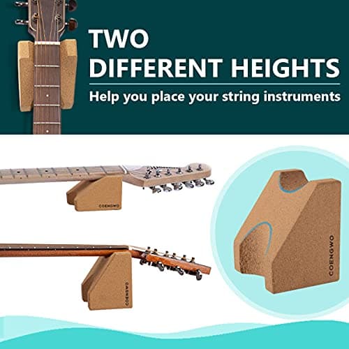 COENGWO Guitar Neck Rest, Guitar Neck Cradle Support Pillow String Instrument Luthier Cleaning Kit Tool for Guitar Workstation, Ukuleles, Violins, Banjos, Mandolins — view 3