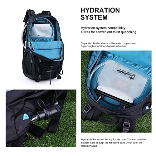 MOUNTAINTOP 40L Hiking Backpack Water Resistant Trekking Rucksack Unisex — view 5