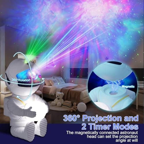 Astronaut Galaxy Projector, Star Projector Light with 8 Nebula Modes — view 5