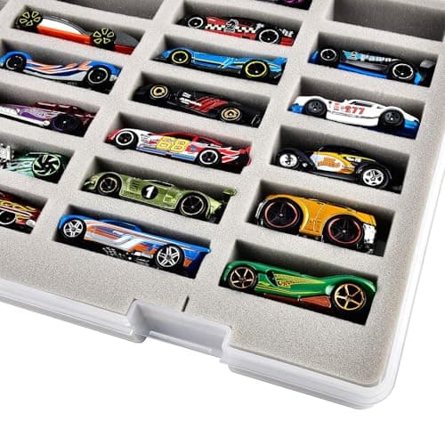 Fullcase Case Compatible with Hot Wheels Cars Gift Pack. Toy Cars Organizer Storage Container Holds Up to 27 Car. Display Carrying Holder with 4 Size of Slots (Box Only) — view 5