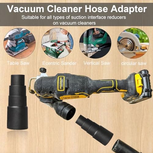 3 Pcs Universal Vacuum Adapter,Vacuum Clearner Adapter for Power Tools,Sander Dust Extraction Hose Adaptor for Makita Random Orbital Sander, Jigsaw, Circular Saw Reducer Accessories — view 3