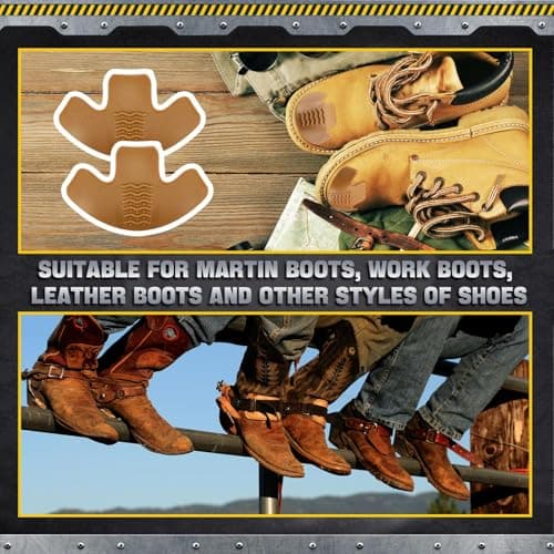 Bencailor Boot Toe Protectors Work Boot Guards Shoe Toe Cap Work Shoe Cover for Spring Hiking Climbing Guards(Brown,4 Pcs) — view 6
