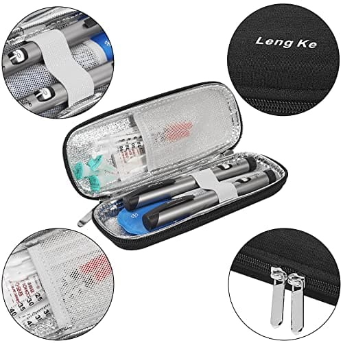 JAKAGO EVA Compact Insulin Cooler Travel Hard Case with 2 Ice Pack — view 4
