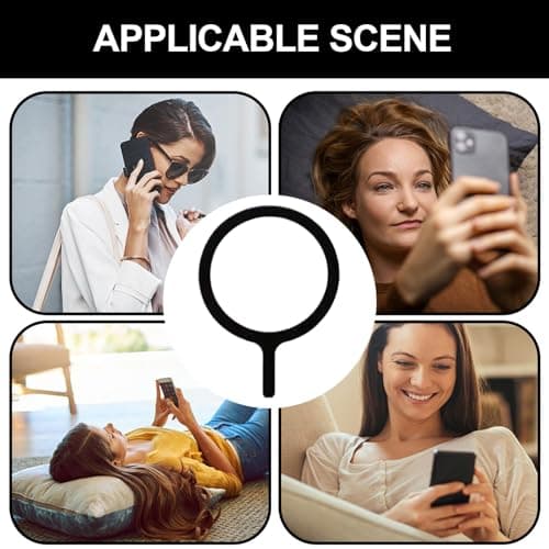 Magnetic Ring - Metal Sheet, Wireless Charging Mount | Slim Magnet Sticker with Strong Suction for Phone Case, Versatile Magnetic Holder for Travel Desk Bedroom Car Electronics Use, 5cm/1.97 inches — view 4