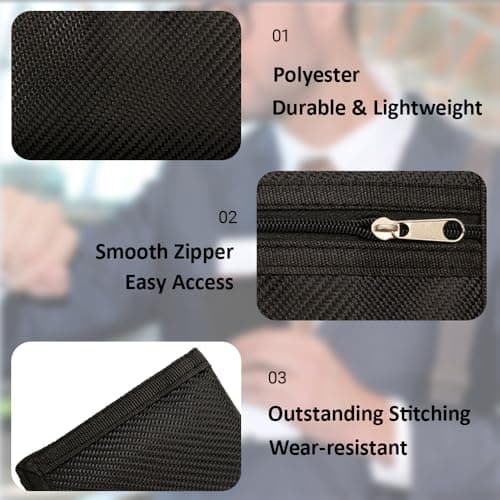 DmsGJyp Slim Wallet for Men RFID Blocking Trifold Wallet with Coin Pocket — view 3