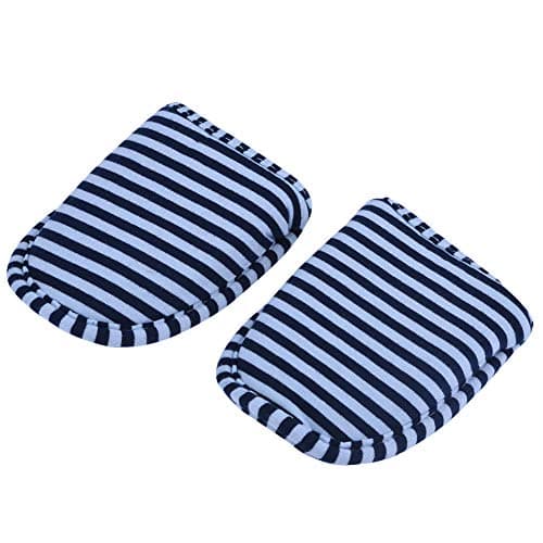 Keenso Foldable Reusable Indoor Soft Cotton Anti-slip Slippers Travel Portable Bath Slipper Anti-Slip for Home Hotel (Man-Blue Stripes) Other mountaineering and camping supplies