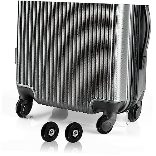 Gogogmee Rubber Suitcase Caster Wheels, Universal Replacement Parts 4pcs Easy to Fit, Quiet Rolling, Black Repair Kit for Luggage Cases for Travel Bags — view 4