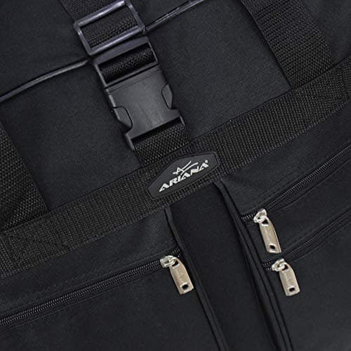 ARIANA Double Extra Large Strong Expandable Cargo Zipper Duffle Wheeled Travel Bag -855 (40" - H105xW57xD39cm) — view 6