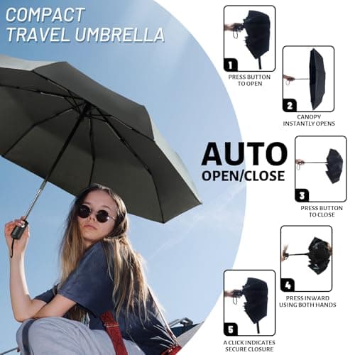 SY COMPACT Travel Umbrella Windproof Automatic Unbreakable UV Protection — view 5