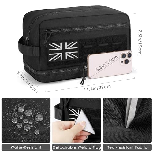 ETRONIK Tactical Toiletry Bag Men, Travel Wash Bag with Double Compartment — view 4