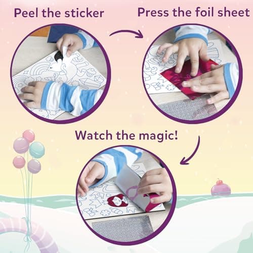 Skillmatics Foil Fun Unicorns & Princesses, Foil Art & Craft, Gift for Kids — view 5