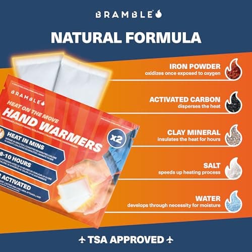 Bramble - Hand Warmers (12 Pairs, 24 Total) - Air Activated Pocket Warmers for Outdoor Activities - Warm in Minutes & Odour-Free - Up to 10 Hours of Heat — view 6