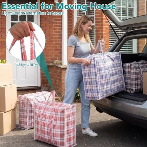 Dntorx 8 Pack XXL 120L Extra Large Laundry Bags With Zip, 80 x 60 x 28 CM — view 4