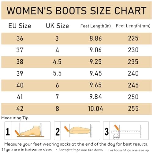 Topwolve Women's Boots Waterproof Ankle Booties Ladies Walking Boots Outdoor Side Zipper Warm Lined Snow Booties,Brown(with Lined),4.5 UK — view 6