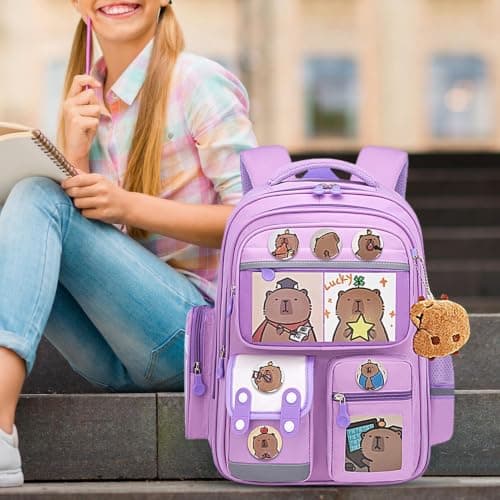 Hamster Bag School Supplies, Cards, Large Capacity, Multi-Compartment — view 2