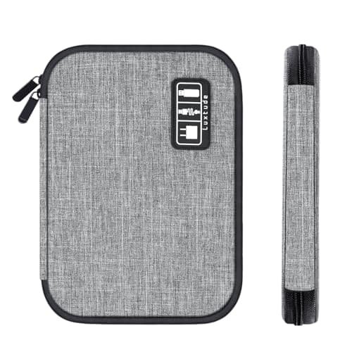 Luxtude Electronics Travel Organiser, Compact Cable Organiser Bag, Portable Cable Tidy Bag, Travel Cable Case Tech Organiser Pouch for Electronic Accessories, USB, SD, Charger, Drive