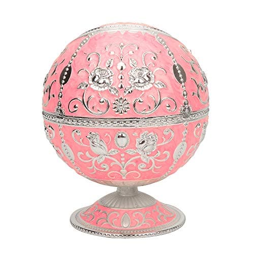 Windproof Ashtray with Lid for Cigarettes Metal Portable Cigar Ashtray Odor Eliminator for Indoor outdoor Hand Stamped Rose Pattern with Sparkle Fancy Gift for Men Women — view 5