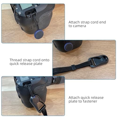 ZoeWei Camera Strap Quick Release Buckles, 8 Pack Camera Neck Shoulder Strap Quick Release Loops Clips with 4 Additional Connectors Compatible for DSLR or Mirrorless Camera — view 3