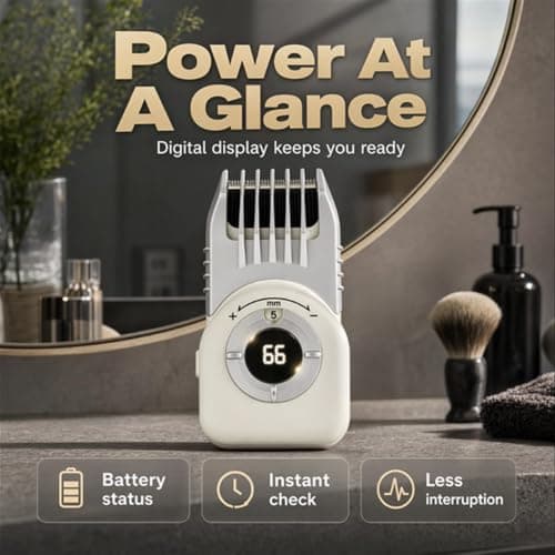 Wireless Hair Clippers, Cordless Electric 5 Modes Cordless Grooming Razor — view 3