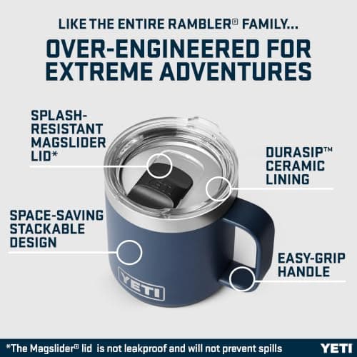 YETI Rambler 10 oz (295 ml) Stackable Coffee Mug, Navy — view 3