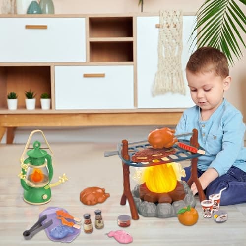 Kids Pretend Camping Toy, Kids Campfire Set Game, Kitchen Camping Gear For Outdoor Pretend-Play Game, Indoor Outdoor Educational Toys For Children Aged 3-6 — view 4