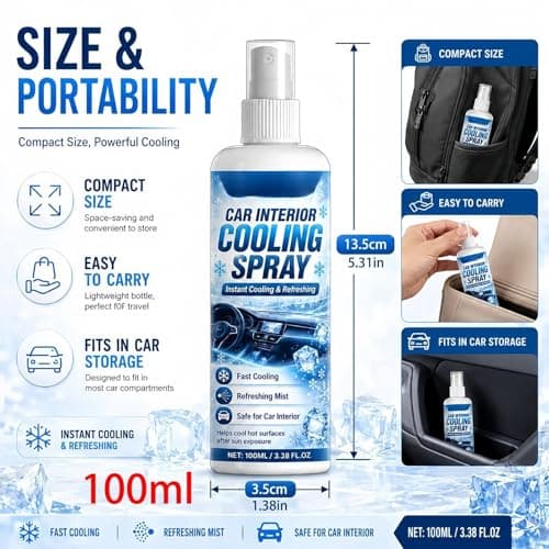 100ml Car Interior Cooler Spray Instant And Durable Cold — view 6