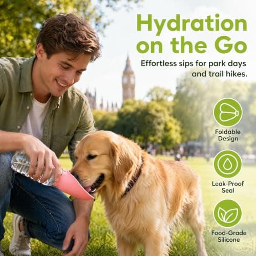 4 Pcs Dog Water Bottle Adapter, Silicone Leakproof Foldable Drinking Cap — view 6