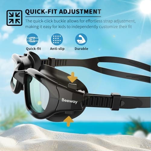 BEEWAY Kids Swimming Goggles for Boys Girls Age 6-14 Anti Fog & Leak Proof — view 6