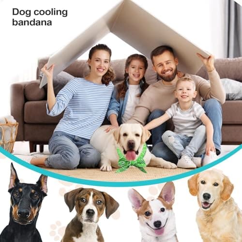 Cooling Bandana for Dogs,Absorbent Instant Cooling Towel | Summer Dog Cat Ice Neck Scarf - for Small Medium Large Breeds Puppy Kitten Home Travel Outdoor Hiking Camping — view 2