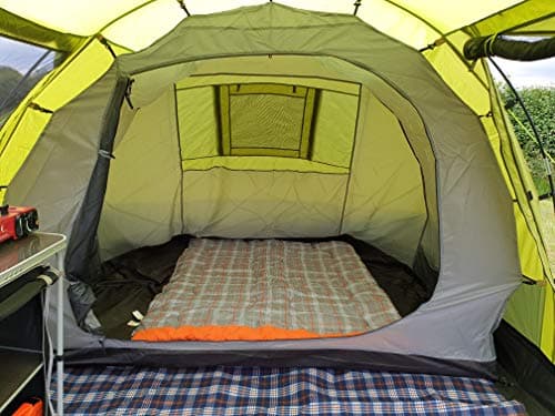 OLPRO Abberley XL 4 Berth Family Camping Tent – Waterproof Tunnel Tent with Darkened Bedroom & Sewn-In Groundsheet – Spacious Poled Tent for Camping, Touring & Festivals — view 6