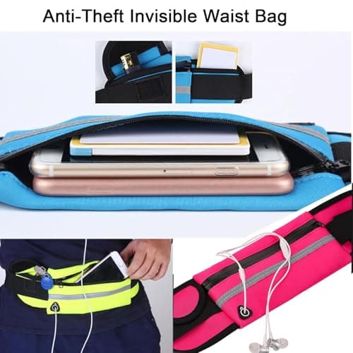 2026 New Anti-Theft Invisible Waist Bag,Waterproof Large Hidden Storage for Safer,Travel Money Belt Wallet Under Clothes,Elastic Sports Storage Pouch for Phone Money Cards Running Hiking (Orange) — view 3