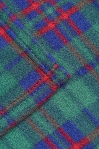 Adore Home Soft and Warm Double 150x200cm Tartan Check Printed Fleece Throw for Sofa Bed Travel Car Blanket (Green) — view 2