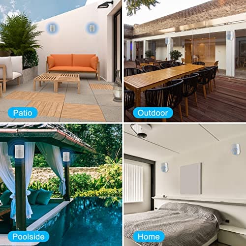 Herdio 6.5 Inches Outdoor Speakers Bluetooth Waterproof with Powerful Bass,Wall Mount Speakers Wired Weather Resistant for Patio Home Deck Porch Backyard 400 Watts (White) — view 6