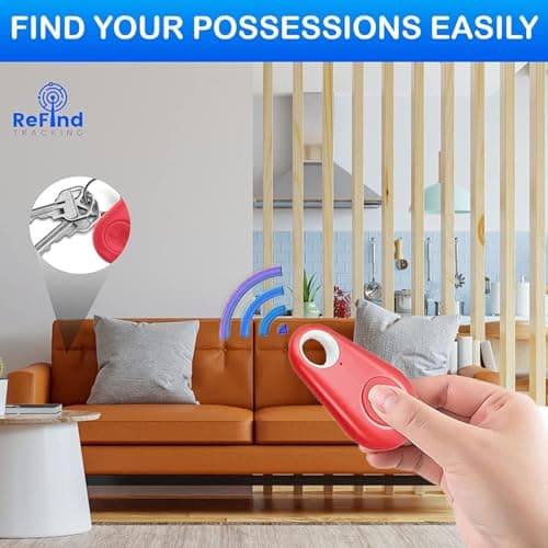 ReFind Smart Tracker for Android and iPhone. Mini GPS Tag Bluetooth 5.0 Key Finder. Samsung AirTag Alternative for Keys, Pets, Wallets and Luggage (Black) — view 5