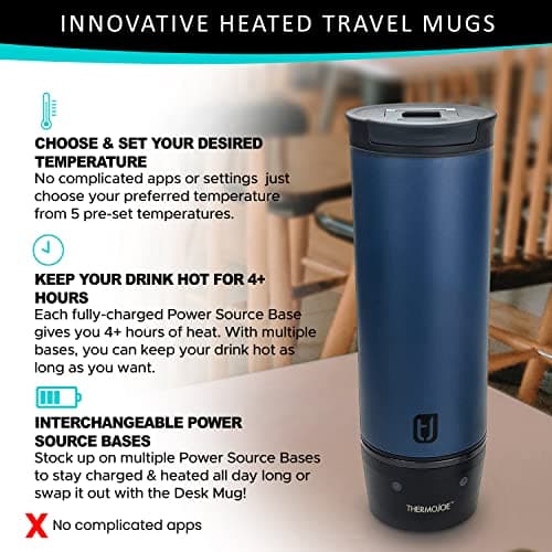 ThermoJoe 16 Oz. Rechargeable Heated Smart Travel Mug for Coffee and Tea with Temperature Control — view 4