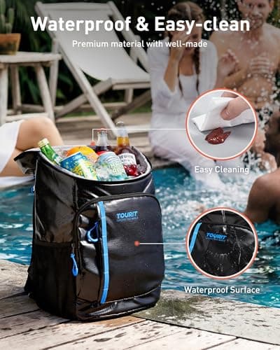 TOURIT Cooler Backpack 30 Cans, Insulated Leak-Proof Bag for Camping, Beach — view 5