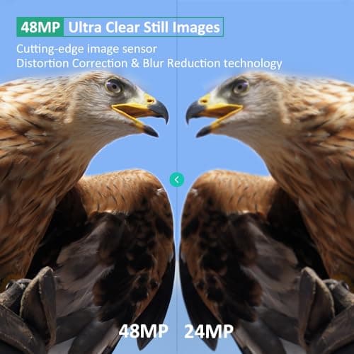 GardePro E6P Wildlife Camera WiFi Bluetooth, 48MP 1296p Trail Camera with 8000mAh Rechargeable Battery Pack, No-Glow Night Vision Motion Activated Garden Camera — view 4