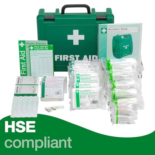 Safety First Aid Group Workplace First Aid Kit (Medium 11-20 Persons) Economy HSE-Compliant with Inspection Tags, Accident Book, Wall Bracket, Extra Plasters — view 2