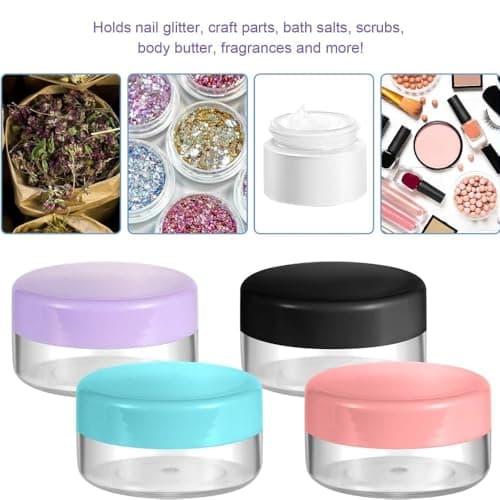 8Pcs Pots for Toiletries,Travel Pots Face Cream Mini Small Plastic Bottles — view 4