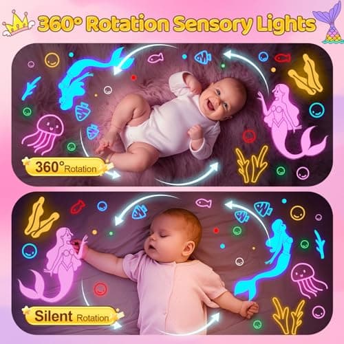 Night Light Projector 93 Modes+Remote, Unicorn Gifts for Girls 360°Rotate — view 5