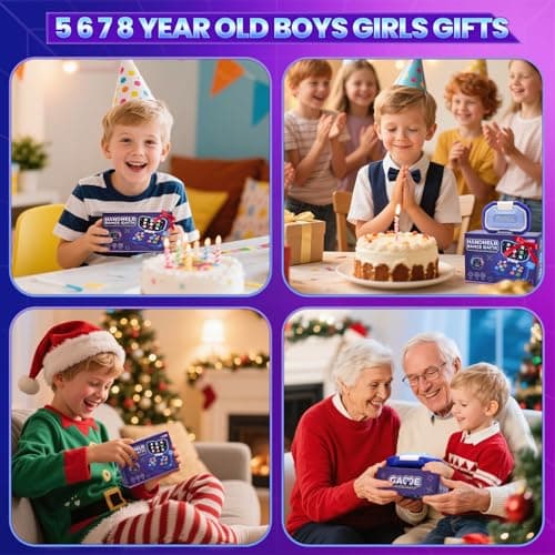 Toys for 5 6 7 8 Year Old Boys Kids Gifts: Sensory Toy for Boy Age 4-9 Travel Handheld Games Consoles for 6 7 8 9 Year Old Girls Birthday Presents Kid Teenage Electronic Autism Fidget Memory Game — view 6
