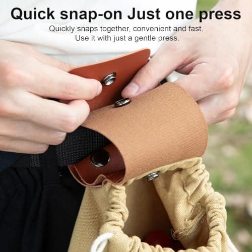 RetroNest Waxed Canvas Foraging Bag Adjustable Belt Buckle Harvesting Pouch — view 3
