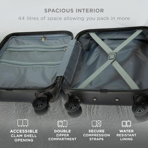 AVIO Large Suitcases Lightweight 4 Wheel Spinner | 55cm Cabin Carry On Lock — view 6