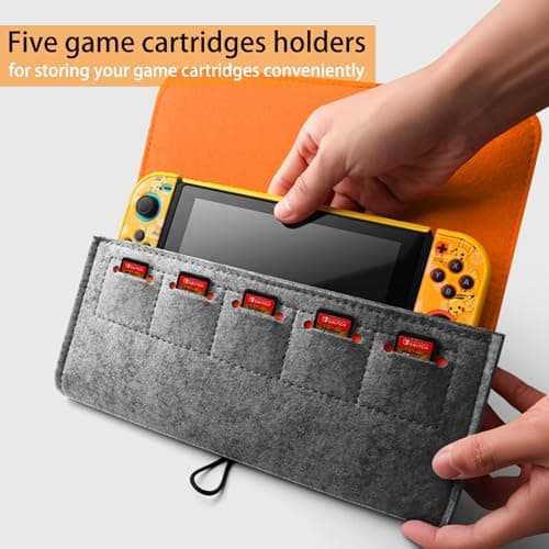 Hao Zhu Switch 2 Carry Case Felt Grey/Charcoal — view 5