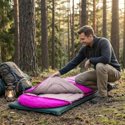 Sleeping Bag for Camping, Adults, Rose — view 4