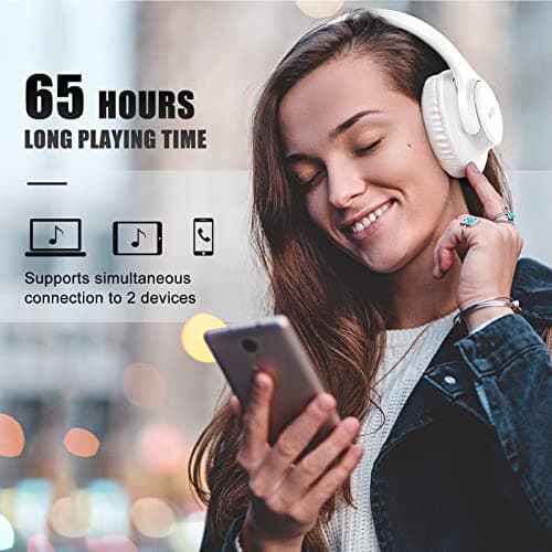 KVIDIO Bluetooth Headphones Wireless Over Ear 65h Battery Wired & Wireless — view 4