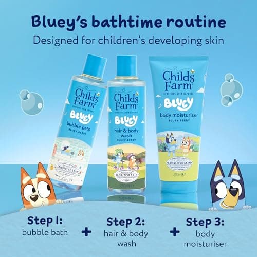 Childs Farm Kids Bluey Moisturiser, Bluey-Berry | Soothing, Moisturising & Hydrating | Suitable for Dry, Sensitive Skin, 200ml — view 6
